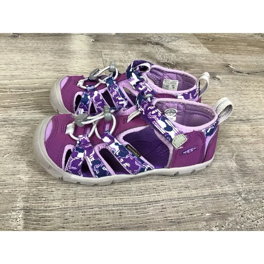 KEEN SEACAMP II CNX Girls Sandals Size 12 Youth Kids Water Shoes #1026317
